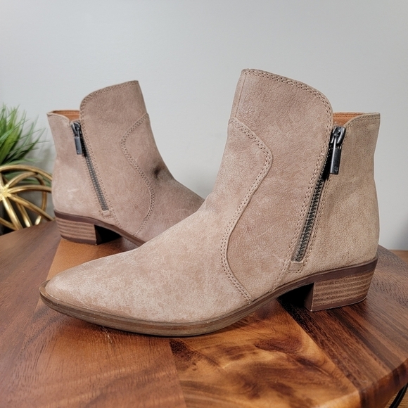 Lucky Brand Tayti Leather Ankle Boots Size 6.5 - Picture 3 of 14